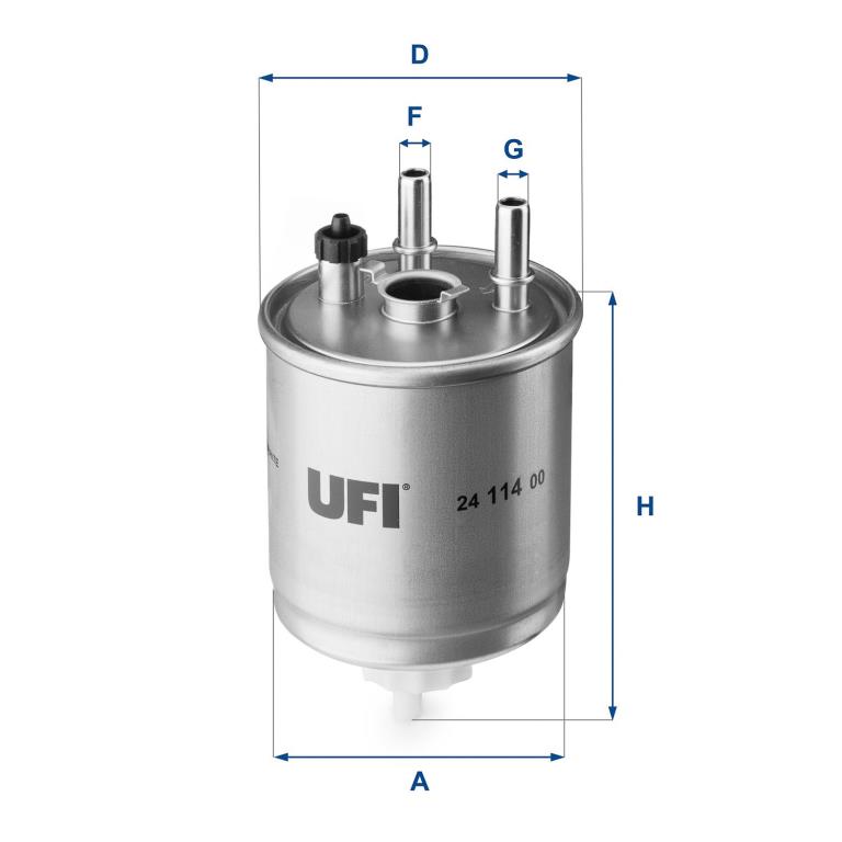Filtre à carburant (Filtre à gasoil) UFI Filters ref. 24.114.00