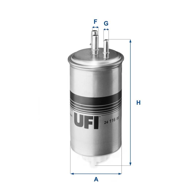Filtre à carburant (Filtre à gasoil) UFI Filters ref. 24.116.00