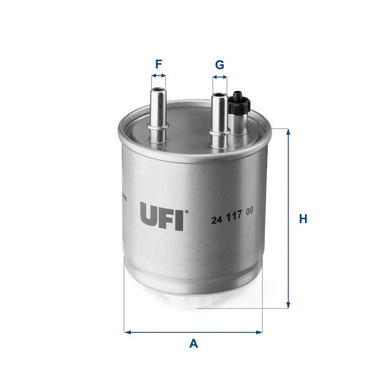 Filtre à carburant (Filtre à gasoil) UFI Filters ref. 24.117.00