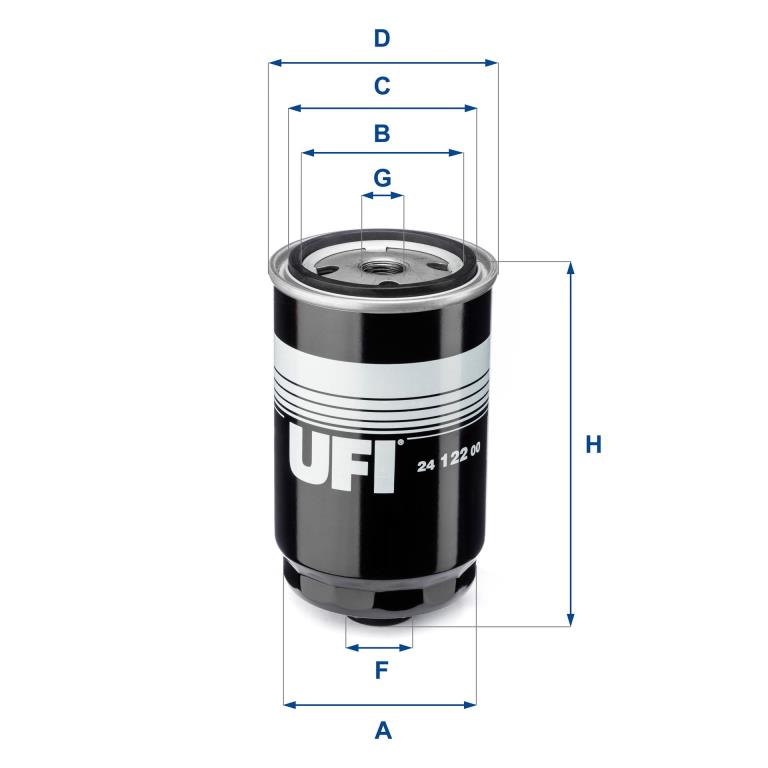 Filtre à carburant (Filtre à gasoil) UFI Filters ref. 24.122.00