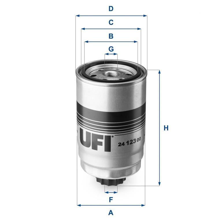 Filtre à carburant (Filtre à gasoil) UFI Filters ref. 24.123.00