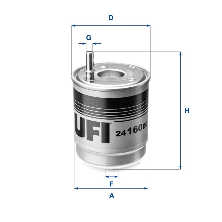 Filtre à carburant (Filtre à gasoil) UFI Filters ref. 24.160.00