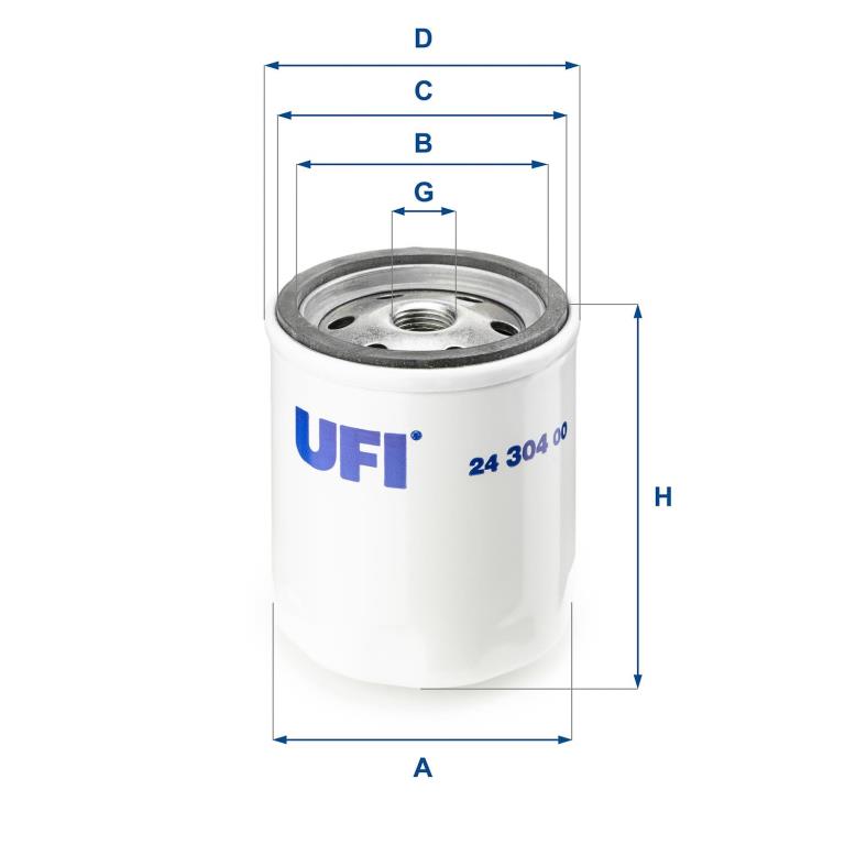 Filtre à carburant (Filtre à gasoil) UFI Filters 24.304.00