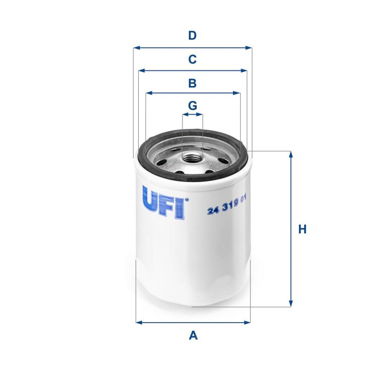 Filtre à carburant (Filtre à gasoil) UFI Filters 24.319.01