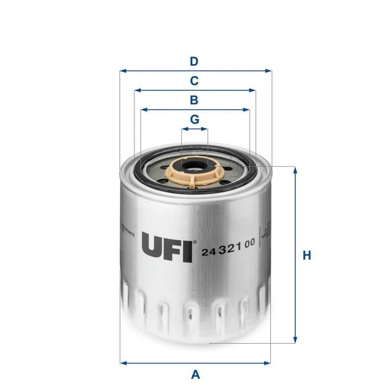 Filtre à carburant (Filtre à gasoil) UFI Filters ref. 24.321.00