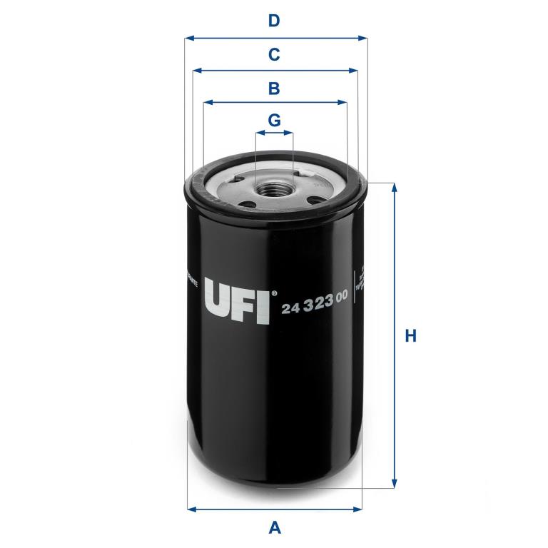 Filtre à carburant (Filtre à gasoil) UFI Filters 24.323.00