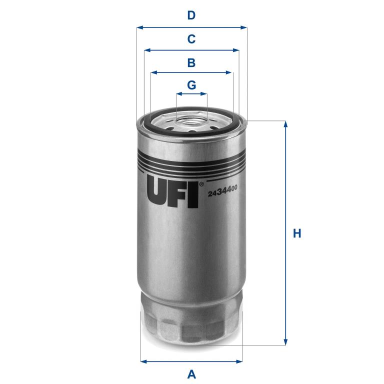 Filtre à carburant (Filtre à gasoil) UFI Filters ref. 24.344.00