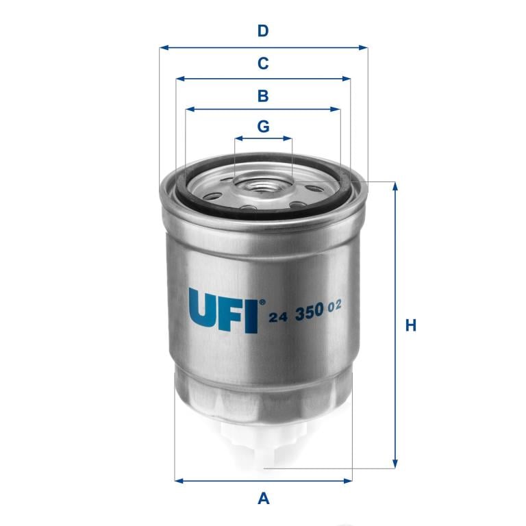 Filtre à carburant (Filtre à gasoil) UFI Filters ref. 24.350.02