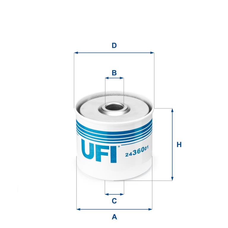 Filtre à carburant (Filtre à gasoil) UFI Filters 24.360.01