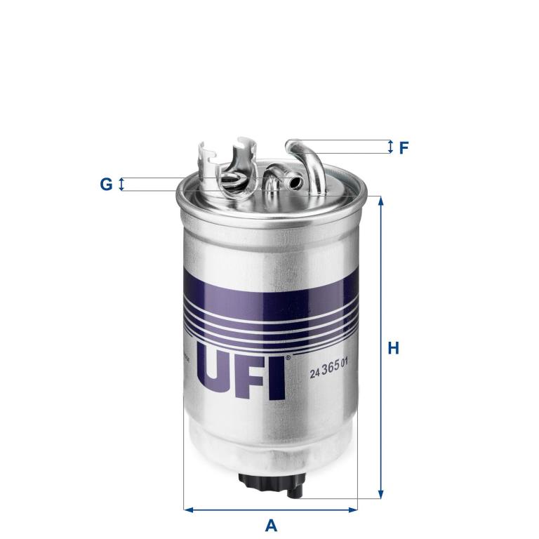 Filtre à carburant (Filtre à gasoil) UFI Filters ref. 24.365.01