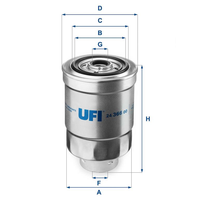 Filtre à carburant (Filtre à gasoil) UFI Filters ref. 24.366.00