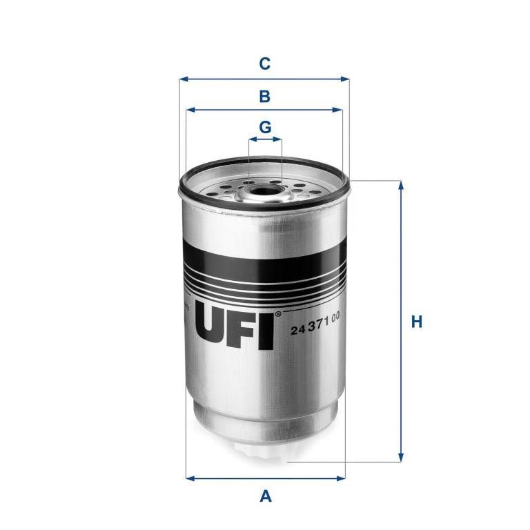 Filtre à carburant (Filtre à gasoil) UFI Filters ref. 24.371.00