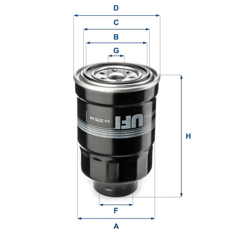 Filtre à carburant (Filtre à gasoil) UFI Filters ref. 24.375.00