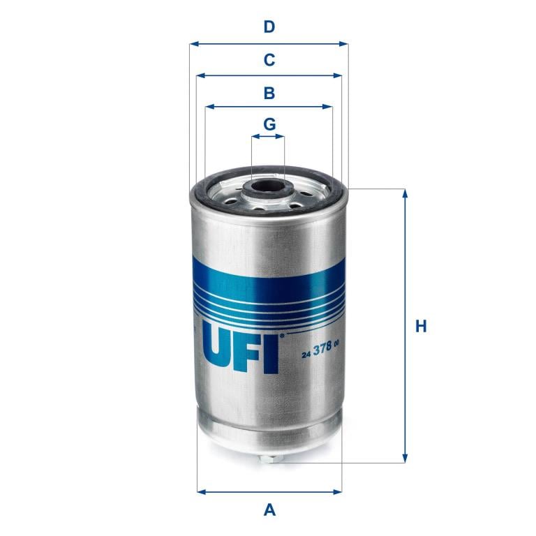 Filtre à carburant (Filtre à gasoil) UFI Filters ref. 24.378.00