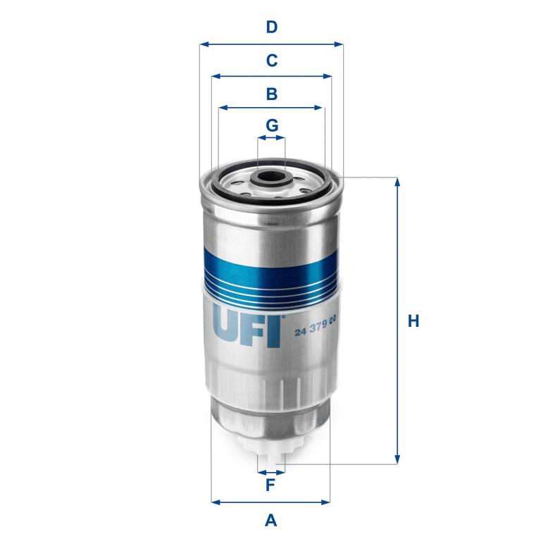 Filtre à carburant (Filtre à gasoil) UFI Filters ref. 24.379.00