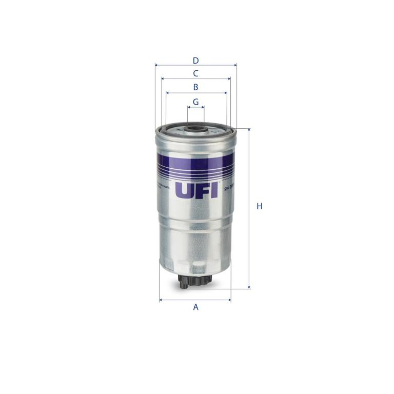 Filtre à carburant (Filtre à gasoil) UFI Filters ref. 24.381.00