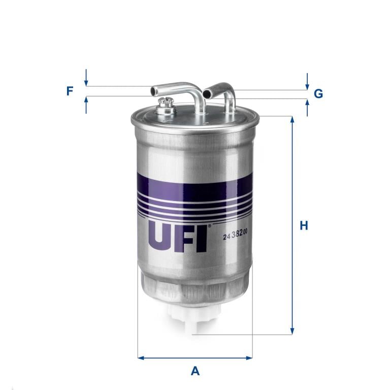 Filtre à carburant (Filtre à gasoil) UFI Filters ref. 24.382.00
