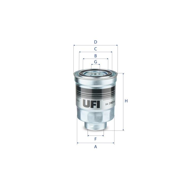 Filtre à carburant (Filtre à gasoil) UFI Filters ref. 24.392.00