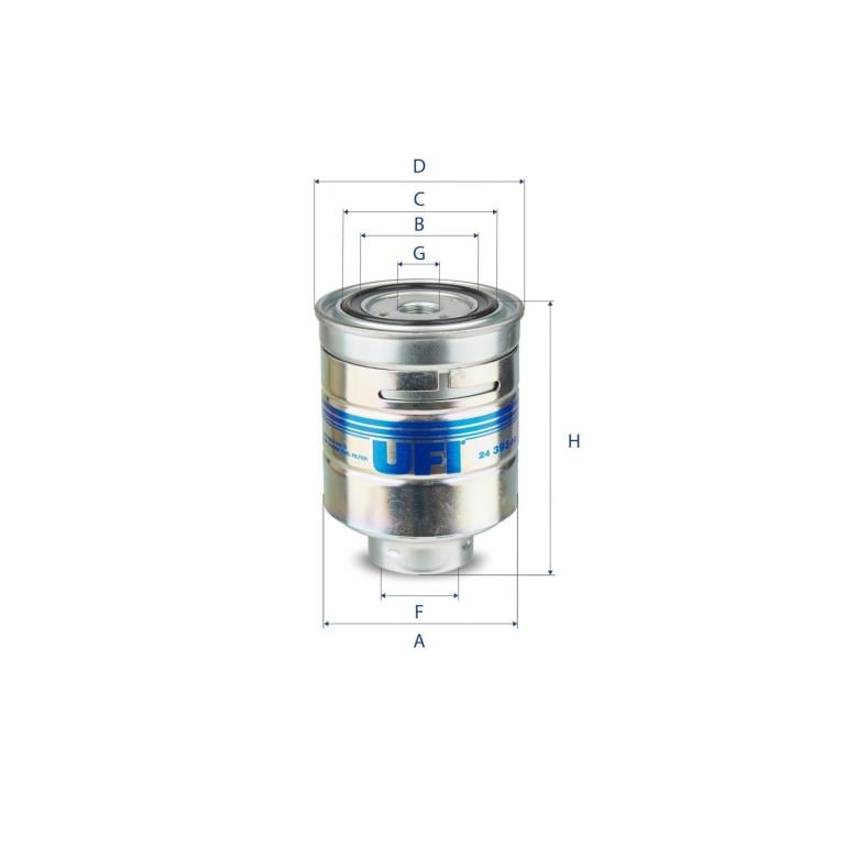 Filtre à carburant (Filtre à gasoil) UFI Filters ref. 24.393.00