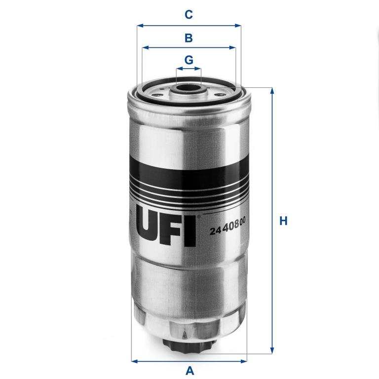 Filtre à carburant (Filtre à gasoil) UFI Filters ref. 24.408.00
