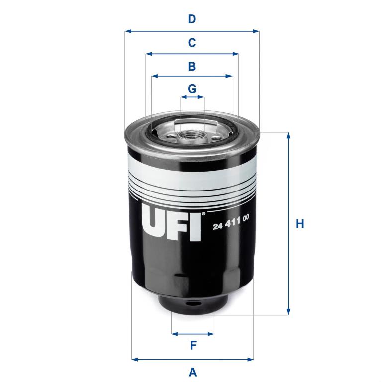 Filtre à carburant (Filtre à gasoil) UFI Filters ref. 24.411.00