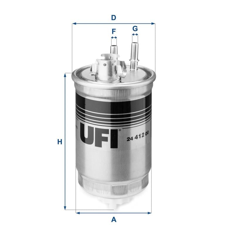 Filtre à carburant (Filtre à gasoil) UFI Filters ref. 24.412.00