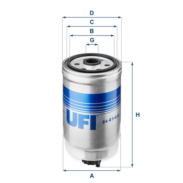 Filtre à carburant (Filtre à gasoil) UFI Filters ref. 24.414.00