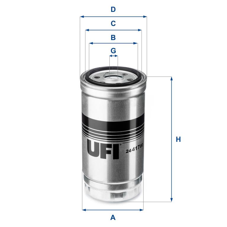 Filtre à carburant (Filtre à gasoil) UFI Filters ref. 24.417.00