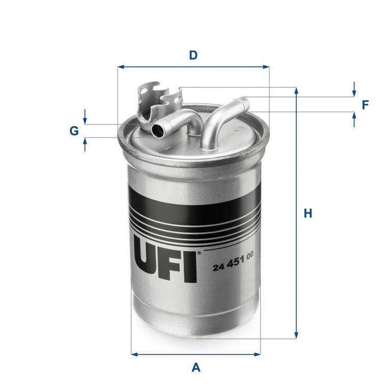 Filtre à carburant (Filtre à gasoil) UFI Filters ref. 24.451.00