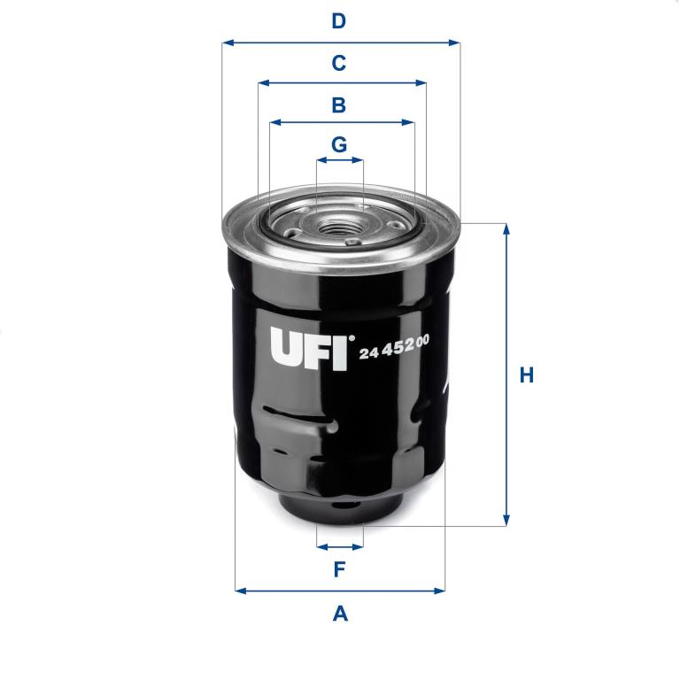 Filtre à carburant (Filtre à gasoil) UFI Filters ref. 24.452.00