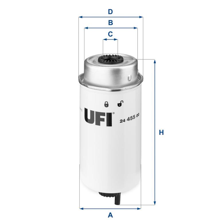 Filtre à carburant (Filtre à gasoil) UFI Filters ref. 24.455.00