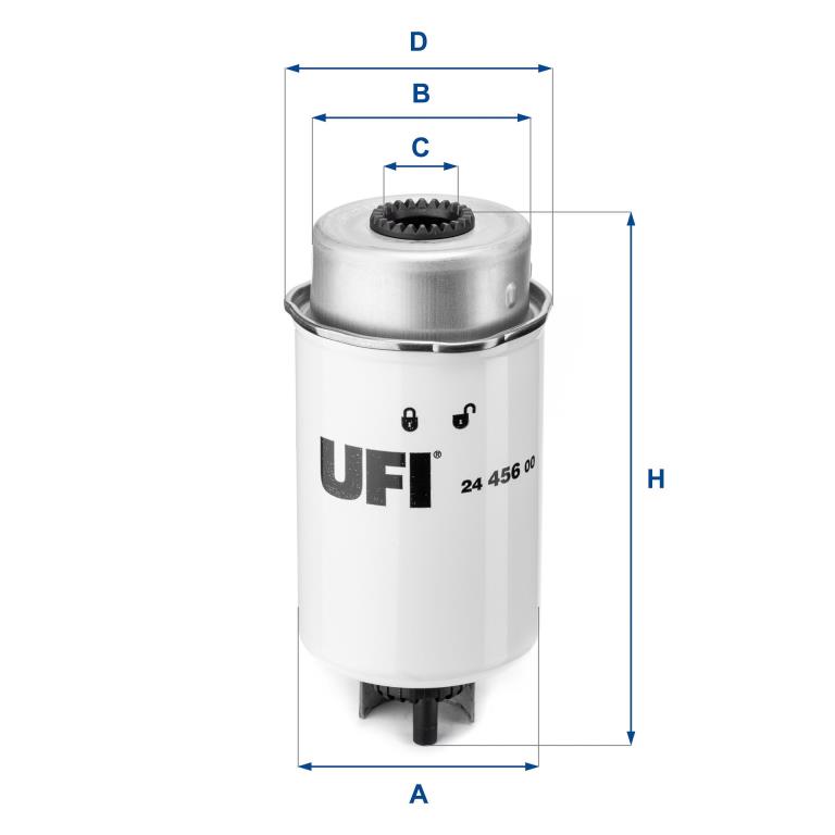 Filtre à carburant (Filtre à gasoil) UFI Filters ref. 24.456.00