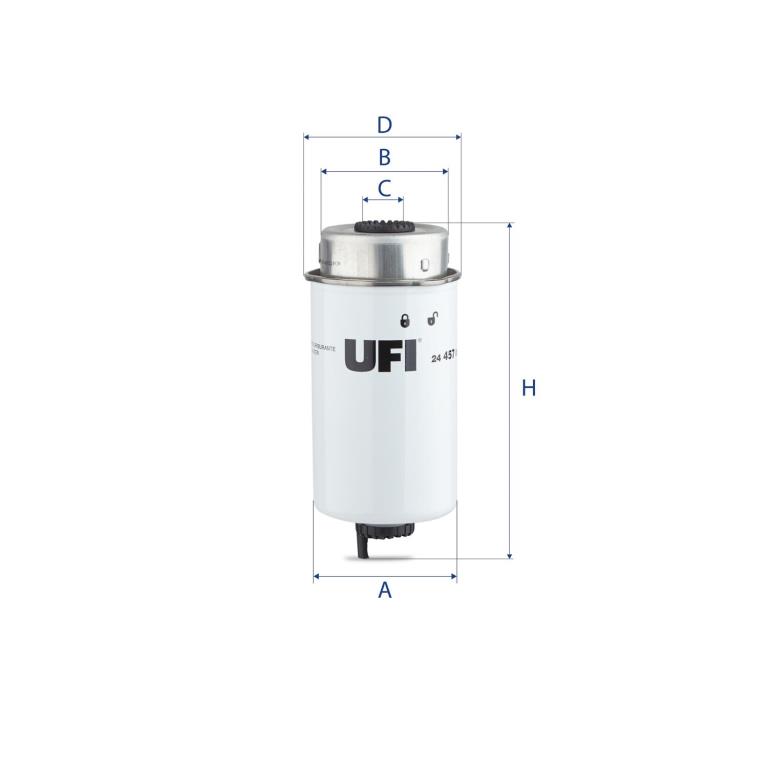 Filtre à carburant (Filtre à gasoil) UFI Filters ref. 24.457.00