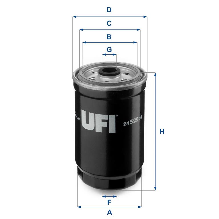 Filtre à carburant (Filtre à gasoil) UFI Filters ref. 24.525.00