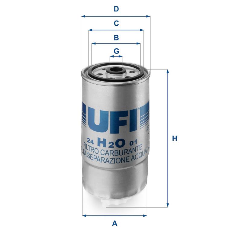 Filtro combustible UFI Filters 24.H2O.01