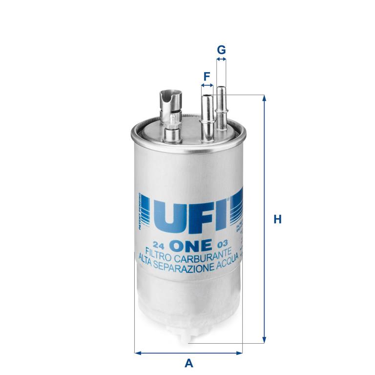 Filtre à carburant (Filtre à gasoil) UFI Filters ref. 24.ONE.03