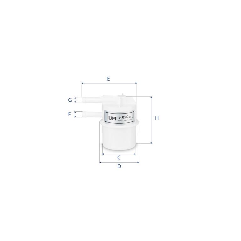 Filtre à carburant (Filtre à gasoil) UFI Filters ref. 31.020.00