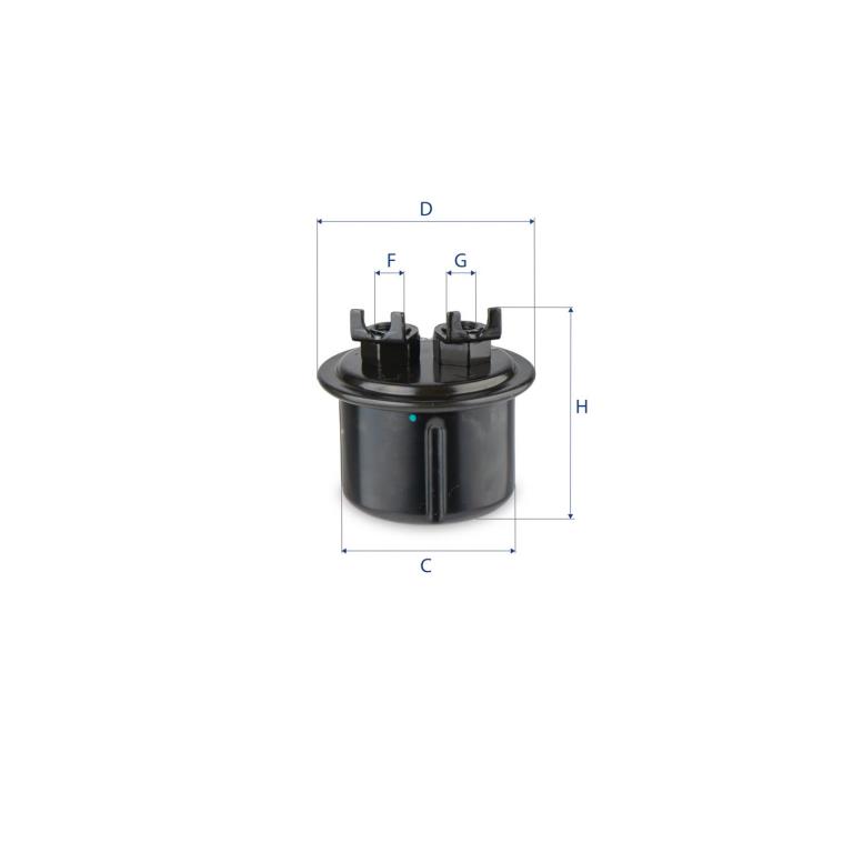Filtre à carburant (Filtre à gasoil) UFI Filters ref. 31.539.00