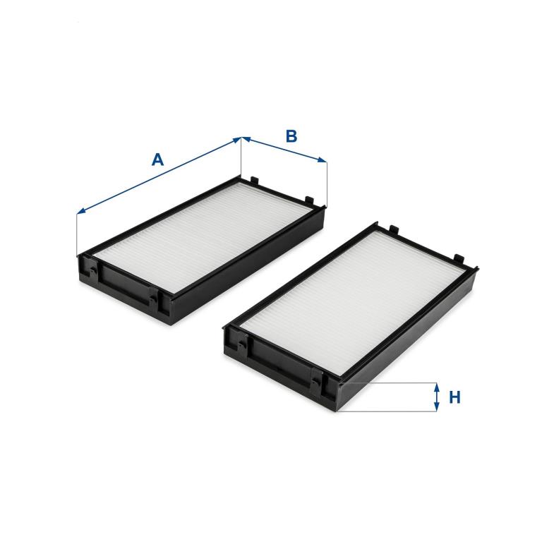 Filtre d'habitacle (Filtre à pollen) UFI Filters ref. 53.255.00