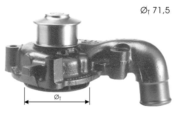 Bomba de agua (Bomba liquido refrigerante) DOLZ ref. F165