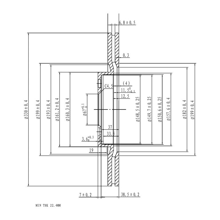 Disques de frein VAICO V20-40042
