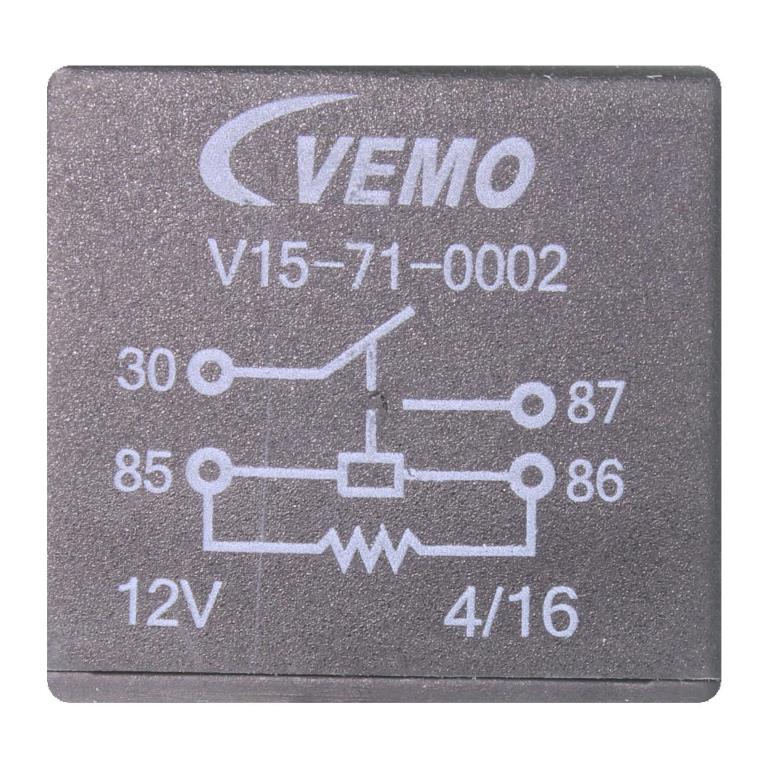 Relais, chasse du ventilateur de radiateur VEMO ref. V15-71-0002