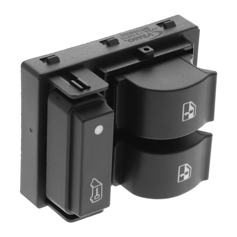 Interrupteur Lève-vitre VEMO V10-73-0439 - Compatible Arrière Et Avant, Chrome/noir - Pour Voitures 2/4 Portes