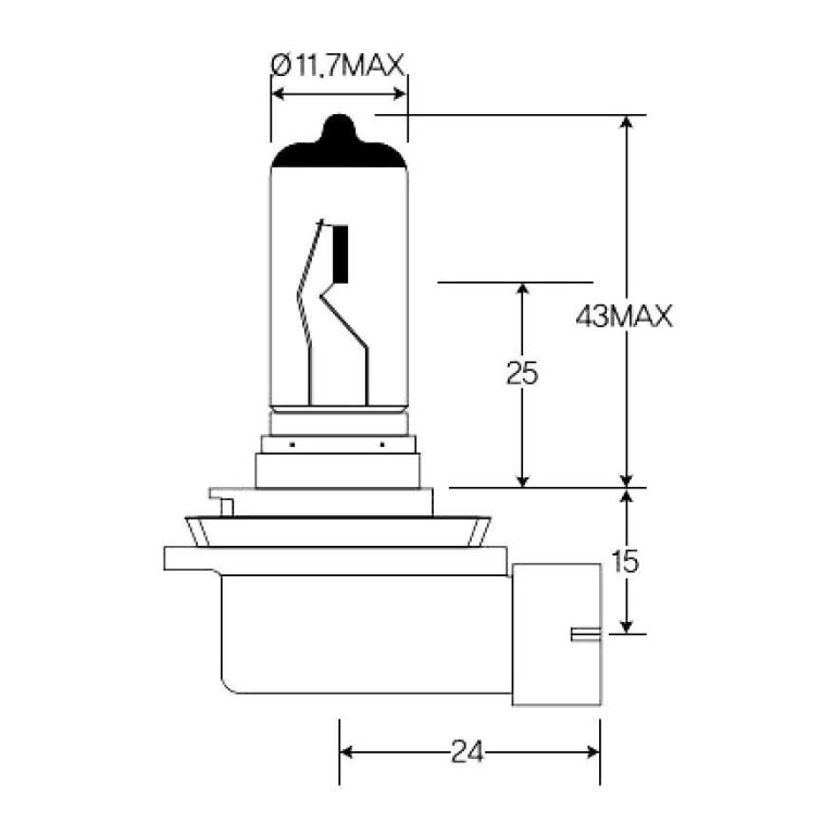Ampoule, projecteur longue portée VEMO H8 - ref. V99-84-0074
