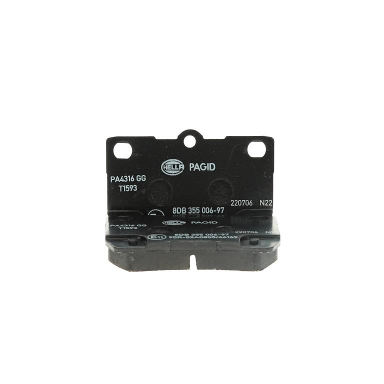 Jeu de 4 plaquettes de frein HELLA ref. 8DB 355 006-971
