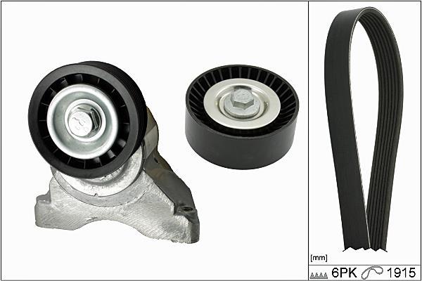 Kit de courroie d'accessoire (Courroie d’alternateur) Schaeffler INA ref. 529 0007 10