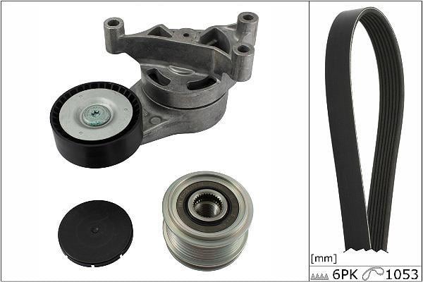 Kit de courroie d'accessoire (Courroie d’alternateur) Schaeffler INA ref. 529 0052 20