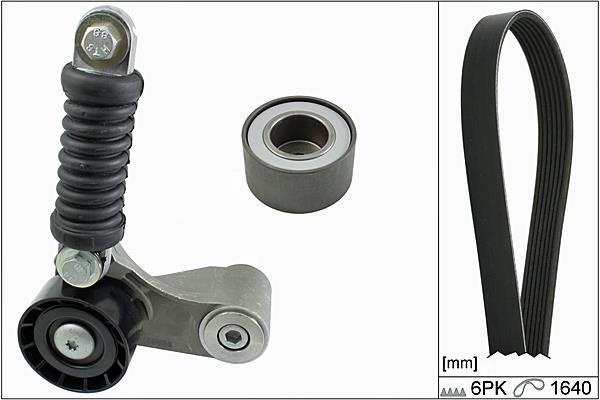 Kit de courroie d'accessoire (Courroie d’alternateur) Schaeffler INA ref. 529 0093 10