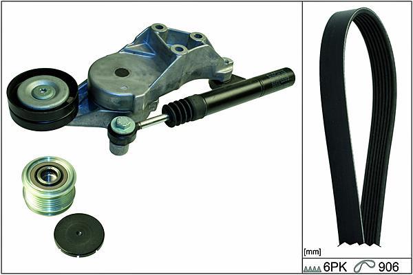 Kit de courroie d'accessoire (Courroie d’alternateur) Schaeffler INA ref. 529 0094 10