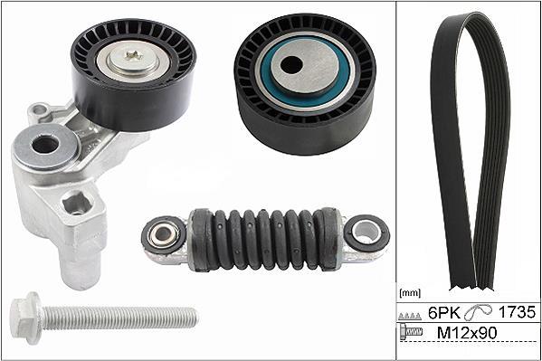 Kit de courroie d'accessoire (Courroie d’alternateur) Schaeffler INA ref. 529 0097 10